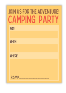 Free Printable Camping Birthday Party Invitations {+ Party Pack}
