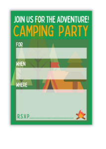 Free Printable Camping Birthday Party Invitations {+ Party Pack}